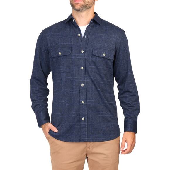 TailorByrd "The Sweatshirt" size Medium in color "Berry" Purple Plaid Lumberjack - Picture 3 of 16